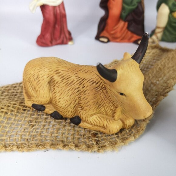 Vintage Ceramic Nativity Scene Christmas Danson Decor 11 Pieces Hand Painted - Picture 7 of 14